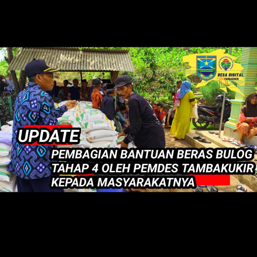 Pembagian Bantuan Beras Bulog Tahap 4 Oleh Pemdes Tambakukir